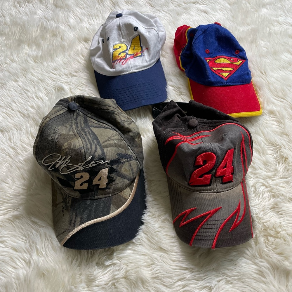 Lot of 4 Jeff Gordon Hats #24